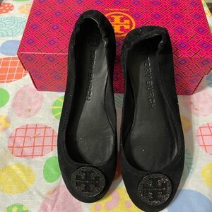 Tory Burch Pave Black Minnie Flats